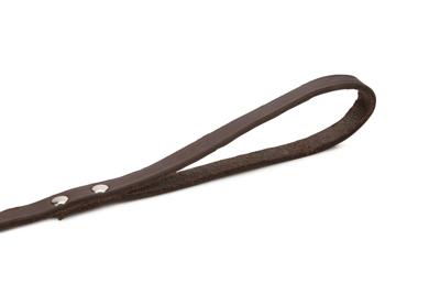 Hondenriem van leer 200cm x 16mm bruin
