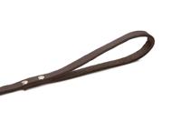 Hondenriem van leer 200cm x 16mm bruin - thumbnail