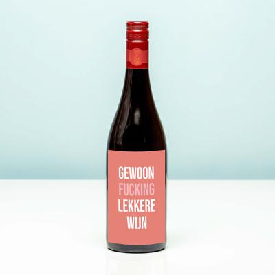 Wijnfles Gewoon fucking lekkere wijn - Rood (Merlot) Wijnfles Gewoon fucking lekkere wijn - Rood (Merlot)