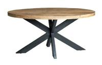 Livingfurn Ovale Eettafel 'Rocky' Mangohout, 160 x 90cm - thumbnail