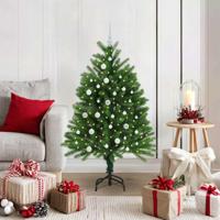 VidaXL Kerstboom met 150 led met standaard groen 120 cm pe - thumbnail