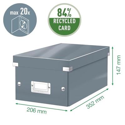 Leitz DVD-hoes 22 DVDs Gelamineerd karton Zwart 1 stuk(s) (b x h x d) 190 x 135 x 320 mm 6042-00-95 - thumbnail