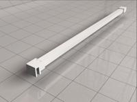 Stabilisatiestang Wiesbaden Slim | 120 cm | t.b.v. inloopdouche | Wit mat - thumbnail