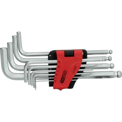 KS Tools 151.5000 Inbus Haakse schroevendraaierset 1.5 mm, 2 mm, 2.5 mm, 3 mm, 4 mm, 5 mm, 6 mm, 7 mm, 8 mm, 10 mm 10-delig