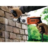 BLACK+DECKER KR911K 910W Klopboormachine in koffer | Koffer | Zijhandgreep | Dieptestop - KR911K-QS - thumbnail