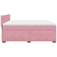 Boxspring met matras fluweel roze 180x200 cm - thumbnail