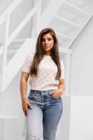 Guess Jasmine Cropped Trui Dames Roze - Maat M - Kleur: Roze | Soccerfanshop - thumbnail