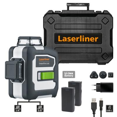 Laserliner CompactPlane-Laser 3G Pro | Driedimensionale groene laser - 036.295A Laserliner CompactPlane-Laser 3G Pro | Driedimensionale groene laser - 036.295A