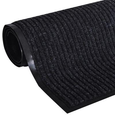 Deurmat 90x60 cm PVC zwart - thumbnail