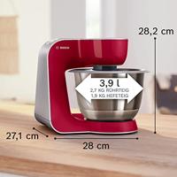 Bosch Haushalt MUM58720 Foodprocessor 1000 W Donkerrood, Zilver (mat) - thumbnail