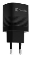 NATEC RIBERA GAN LADER 1X USB-A + 1X USB-C 30W ZWART - thumbnail