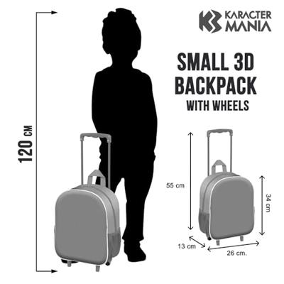 Lilo & Stitch 3D Backpack with Wheels Ocean Blue Small