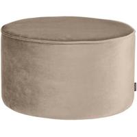 WOOOD Poef 'Sara' Laag, Velvet, kleur Khaki - thumbnail