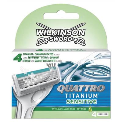 Wilkinson Wilkinson Sword Quattro Titanium Sensitive - 4 mesjes
