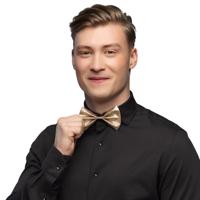 Vlinderstrik glitter goud - thumbnail