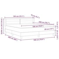 Boxspringbed met matras met matras Lichtgrijs 180 x 200 cm - thumbnail