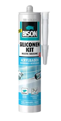 Siliconenkit Acrylbaden Wit Koker 300 ml Bison - Bison Siliconenkit Acrylbaden Wit Koker 300 ml Bison - Bison