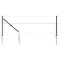 VidaXL Afrasteringspaal groen 10 x 0,8 m (25 mm gaas) staal en pvc - thumbnail