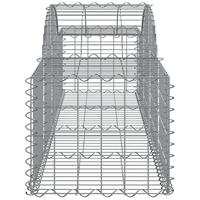 VidaXL Schanskorf gewelfd 200x50x40/60 cm gegalvaniseerd ijzer - thumbnail