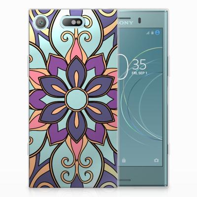 Sony Xperia XZ1 Compact TPU Case Purple Flower