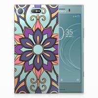 Sony Xperia XZ1 Compact TPU Case Purple Flower - thumbnail