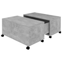 Salontafel 75x75x38 cm bewerkt hout betongrijs - thumbnail