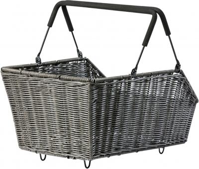 Basil cento rattan look mik - fietsmand - achterop - bruin
