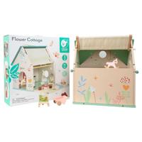 Classic World houten poppenhuisje met tuintje, 10dlg. - thumbnail