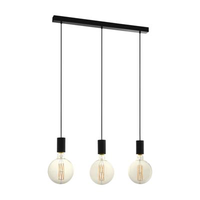 Eglo Hanglamp Pozueta black E27 3x 40Wtt