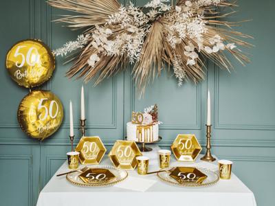 Folieballon 50th Birthday goud (45cm)