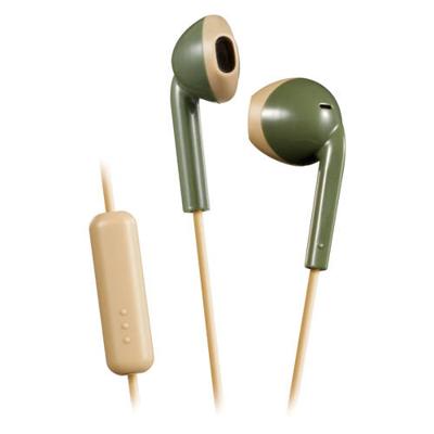 JVC hoofdtelefoon in-ear + microfoon groen-beige HA-F19M JVC hoofdtelefoon in-ear + microfoon groen-beige HA-F19M