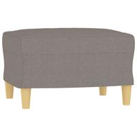 3-delige Loungeset met kussens stof taupe - thumbnail