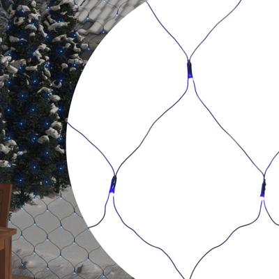 VidaXL Kerstnetverlichting 306 led's binnen en buiten 3x3 m blauw