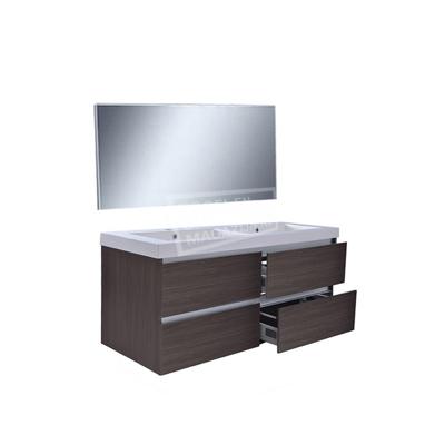 Badkamermeubel Wiesbaden Vision 120x46 Grey Oak (4 laden)