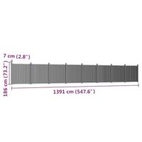 Schuttingpaneel 1391x186 cm HKC grijs - thumbnail