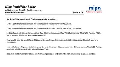 Mipa grondfiller "rapidfiller" rapidfiller-spray 400ml beige