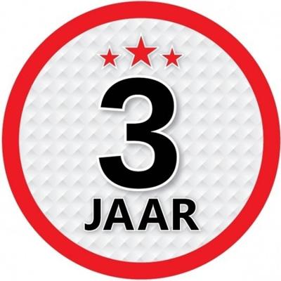 10x 3 Jaar leeftijd stickers rond verjaardag versiering - Feeststickers 10x 3 Jaar leeftijd stickers rond verjaardag versiering - Feeststickers