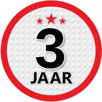10x 3 Jaar leeftijd stickers rond verjaardag versiering - Feeststickers - thumbnail