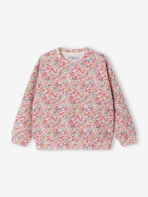 Sweater voor meisjes met bloemenprint meerkleurig