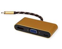 ROLINE GOLD Display Adapter USB type C - VGA / HDMI / C (PD) - thumbnail