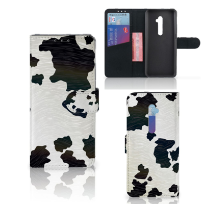 OPPO Reno2 Telefoonhoesje met Pasjes Koeienvlekken OPPO Reno2 Telefoonhoesje met Pasjes Koeienvlekken