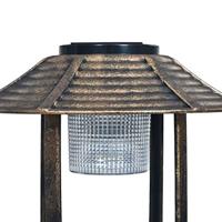 VidaXL Vogelbadje met solar led-verlichting kunststof - thumbnail