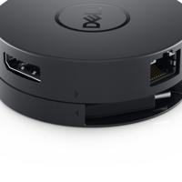 Dell 6-in-1 USB-C Multiport adapter DA300 - Zwart - thumbnail