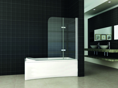 Wiesbaden badwand 2-delig inklapb. 1000x1400 6 mm NANO chroom Wiesbaden badwand 2-delig inklapb. 1000x1400 6 mm NANO chroom