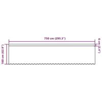 VidaXL Kantgordijn met gordijnen bloemen wit 160 x 750 cm polyester - thumbnail