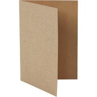 Creativ Company Kaarten, afmeting kaart 10,5x15 cm, 220 gr, naturel, 10 stuk/ 1 doos - thumbnail