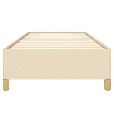 Bedframe zonder matras 90x200 cm stof crèmekleurig