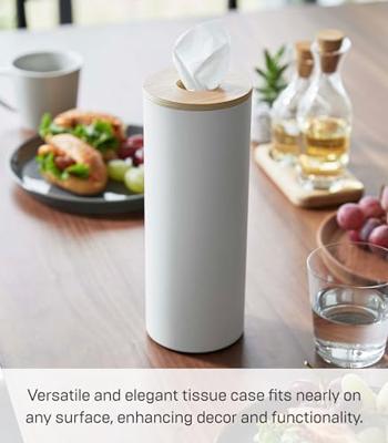 Yamazaki Tissuebox Rond - Rin - Wit