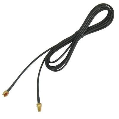 RP-SMA mannetje naar vrouwtje Kabel (174 Antenne verlengkabel), Lengte: 3 meter (zwart)