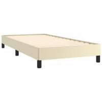 Bedframe kunstleer crmekleurig 90x190 cm - thumbnail